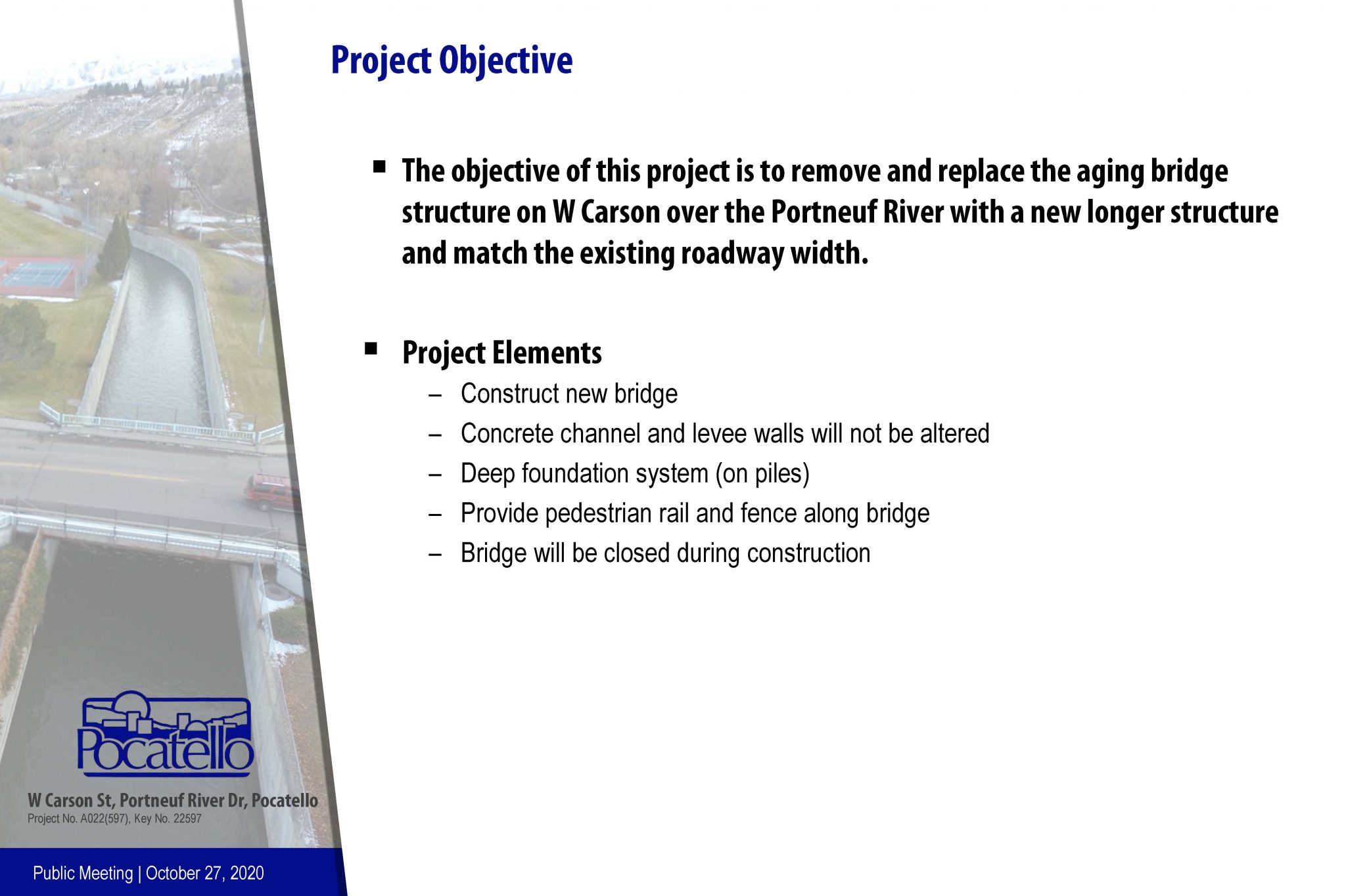 Carson Street Bridge Open House Pocatello Projects